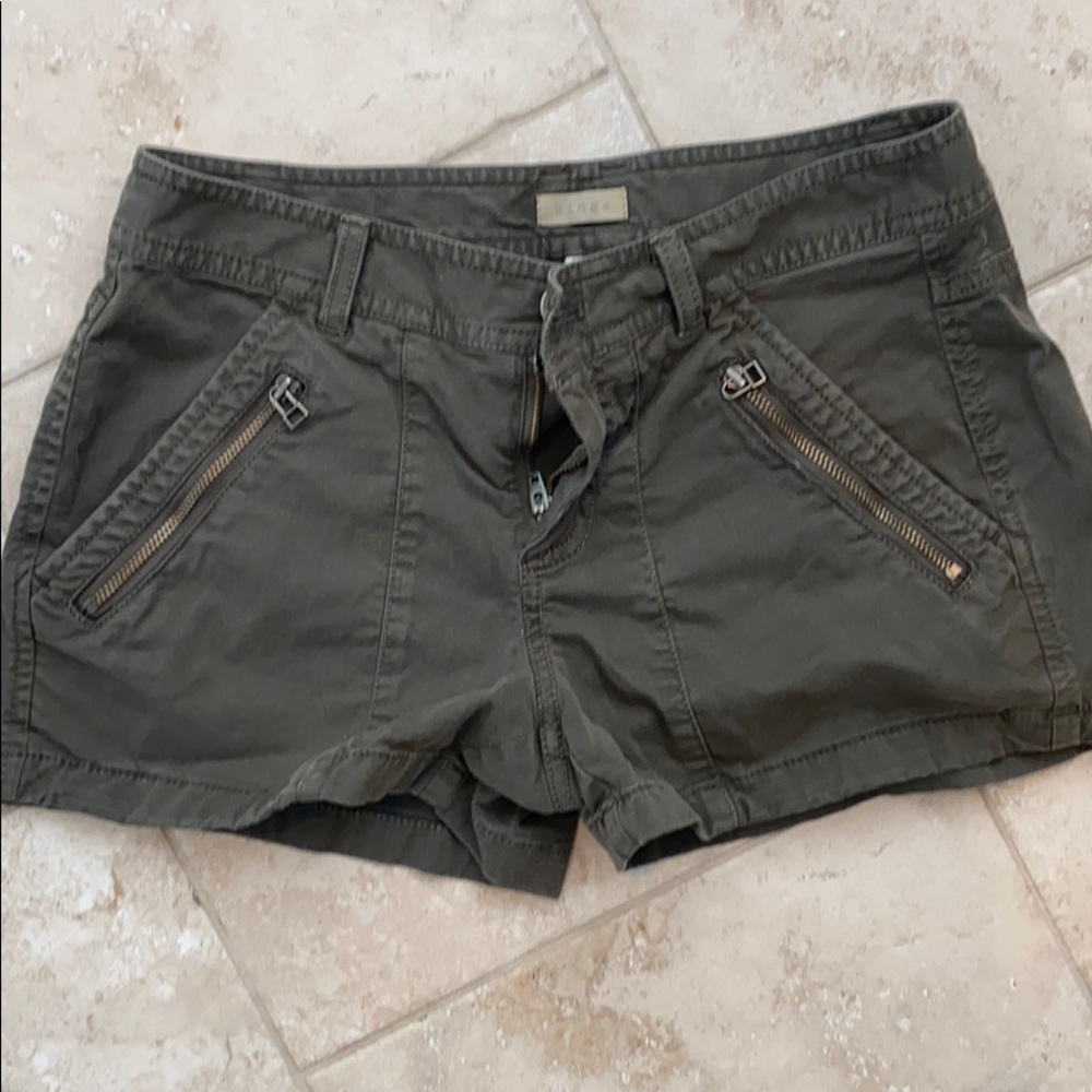 Army green shorts